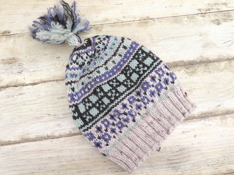 KNITTING PATTERN Knit Hat Scandinavian Knit Hat Tassel Hat Etsy Australia