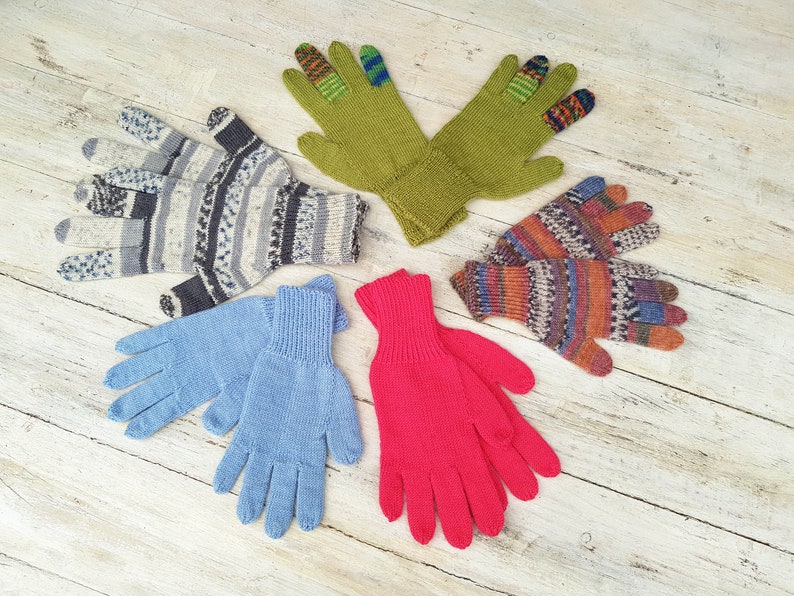 KNITTING PATTERN Gloves for Kids Finger Tips Glove Pattern | Etsy
