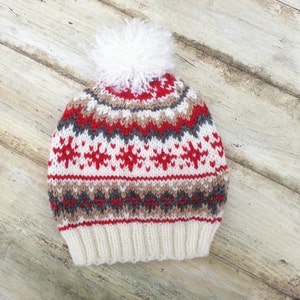 KNITTING PATTERN Knit Hat Scandinavian Knit Hat Pompom Hats - Etsy ...