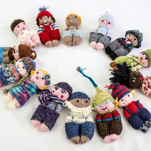 KNITTING PATTERN, Doll ,Toy,  Pocket Doll,  PDF, Amigurumi Knitting Pattern, Small Doll Knitting Pattern, Easy Doll Knitting Pattern