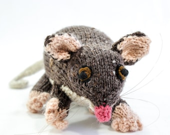 KNITTING PATTERN, Toy Knitting Pattern, Australian Ringtail Possum, Wildlife Toy, Soft Toy, Knitted Softie Pattern, Australian Wildlife