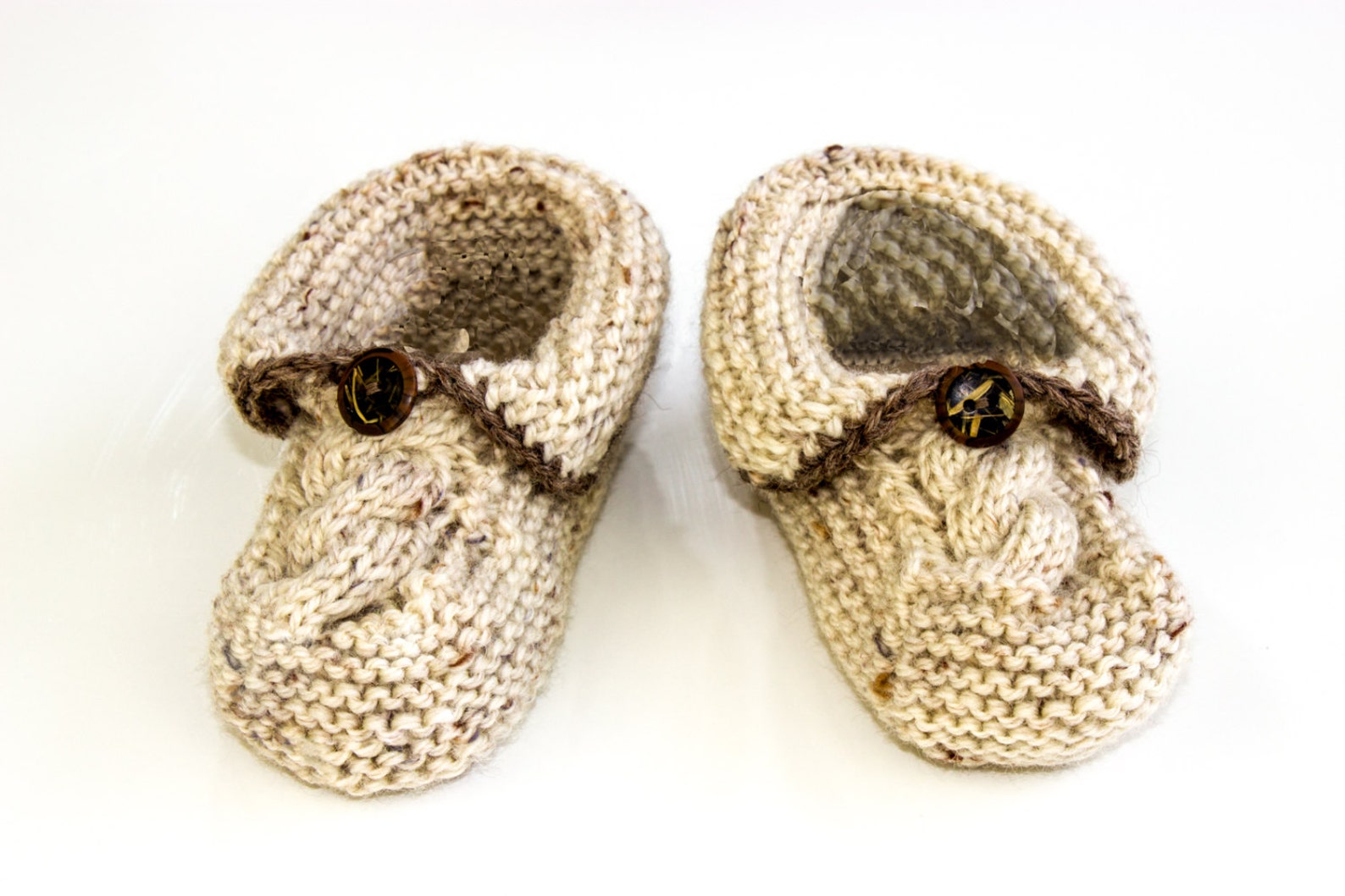 KNITTING PATTERN PDF Baby Slippers Pattern Seamless Booties Etsy