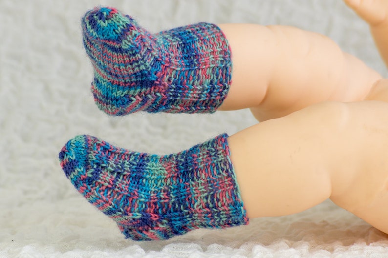 Sample KNITTING PATTERN, Baby Socks Sample Pattern, Free Baby Knitting Pattern, Newborn Socks Knitting Pattern, Pdf, Instant Download image 1