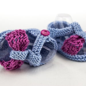 KNITTING PATTERN, Baby Girl Sandal Pattern, Lace Bow Sandal Pattern, Three Sizes, Easy Baby Knitting Pattern, Summer Booties Pattern