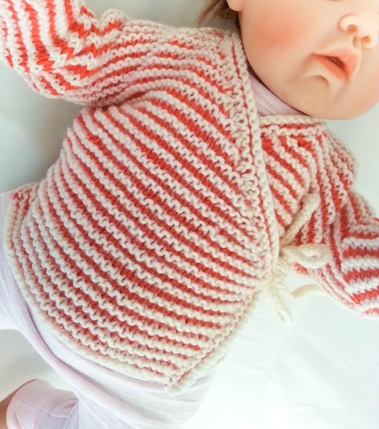 KNITTING PATTERN Baby Wrap Cardigan Baby Sweater 7 Sizes Etsy