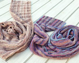 Knitting Pattern, Beginners Knitting Pattern, Easy Scarf, Garter Stitch Scarf, Scarf Knitting Pattern, Broken Garter Scarf, Guts for Garters