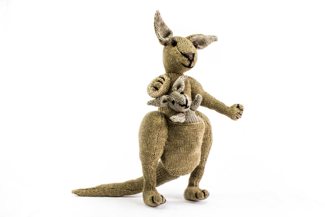 Kangaroo Knitting Pattern: Eastern Grey, Joey Toy (PDF Pattern) - Etsy