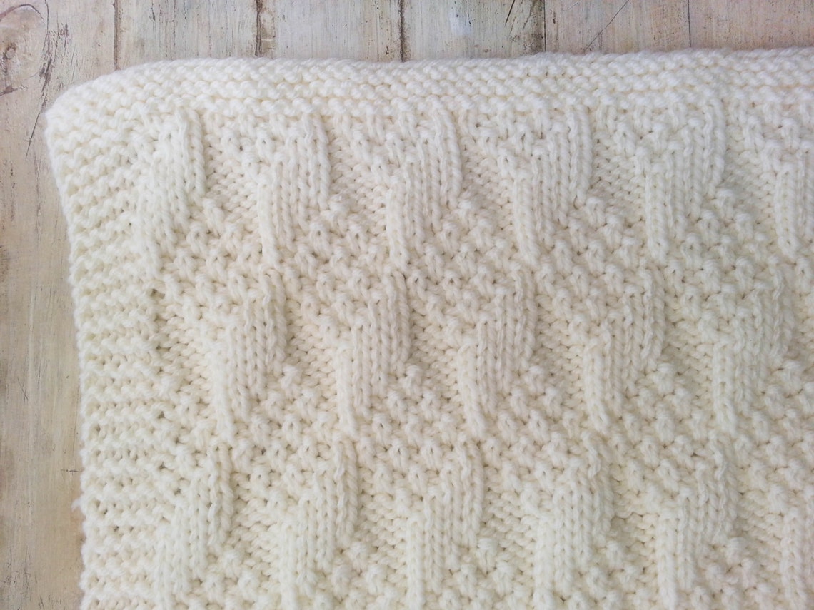 KNITTING PATTERN Baby Blanket Bulky Yarn Modern Baby Etsy Australia