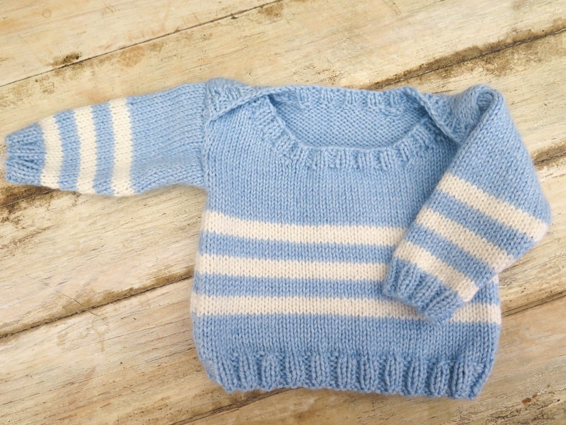KNITTING PATTERN Envelope Neck Sweater 6 Sizes Baby - Etsy Australia