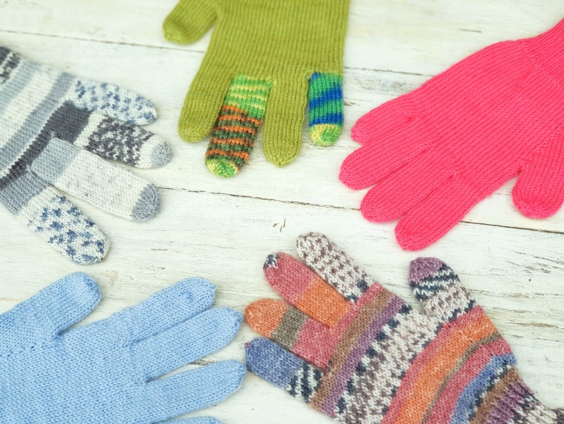 KNITTING PATTERN Gloves for Kids Finger Tips Glove Pattern | Etsy