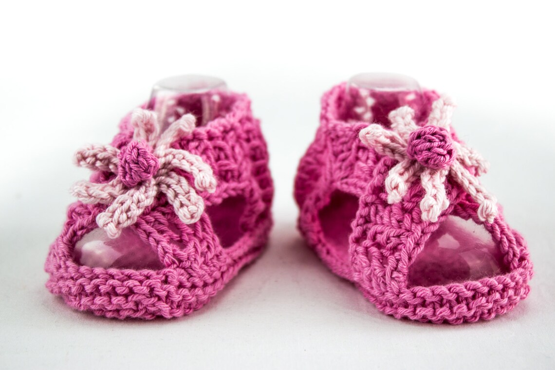KNITTING PATTERN Baby Girl Sandal Pattern Cross Over Sandal Etsy