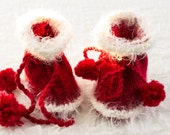 Breipatroon kerstmanslofjes: retro winterbabyslofjes (pdf)