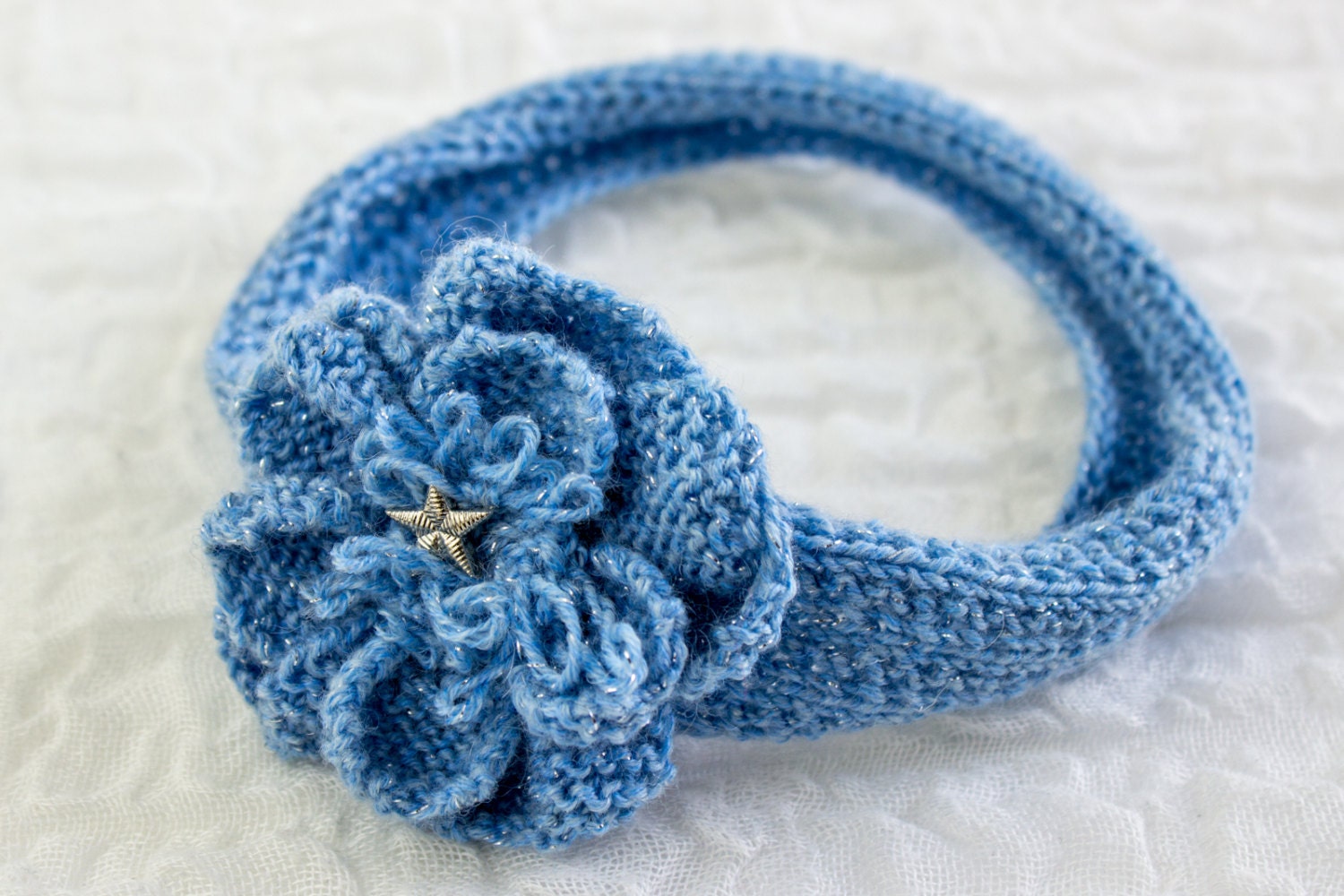 KNITTING PATTERN Baby Headband Knit Flower Headband Knit Etsy