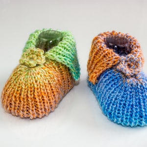 KNITTING PATTERN, Baby Booties,  Beginners Booties, Easy Bootees, PDF, Super Easy Baby Booties Knitting Pattern,