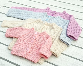 Little Guernsey Cardigan Knitting Pattern: Baby Toddler Sweater (PDF)