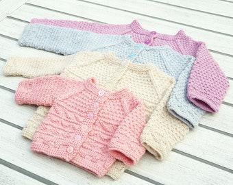 Knitting Pattern, Cardigan, Little Guernsey Cardigan, New-born, Baby, Toddler, Preschooler, Unisex, Kid's Cardigan, Baby Cardigan, PDF