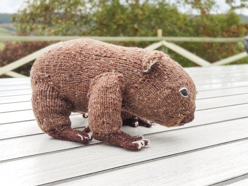 Modèle de tricot jouet wombat : animal australien réaliste (téléchargement PDF) image 4