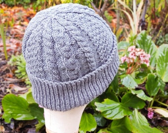 Knitting Pattern, Beanie Pattern, Cable Beanie Pattern, Hat Pattern, Unisex Cable Beanie, Children's Beanie, Women's Beanie, Men's Beanie