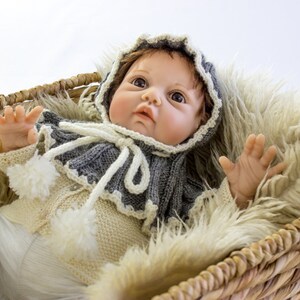 Retro Baby Helmet Hat Knitting Pattern, Cowl Winter Hat (PDF Pattern) image 3