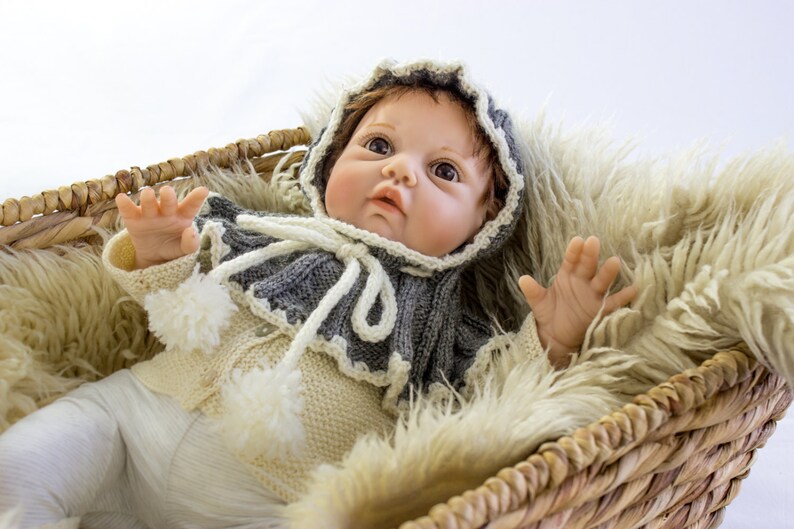 Retro Baby Helmet Hat Knitting Pattern, Cowl Winter Hat (PDF Pattern) image 3