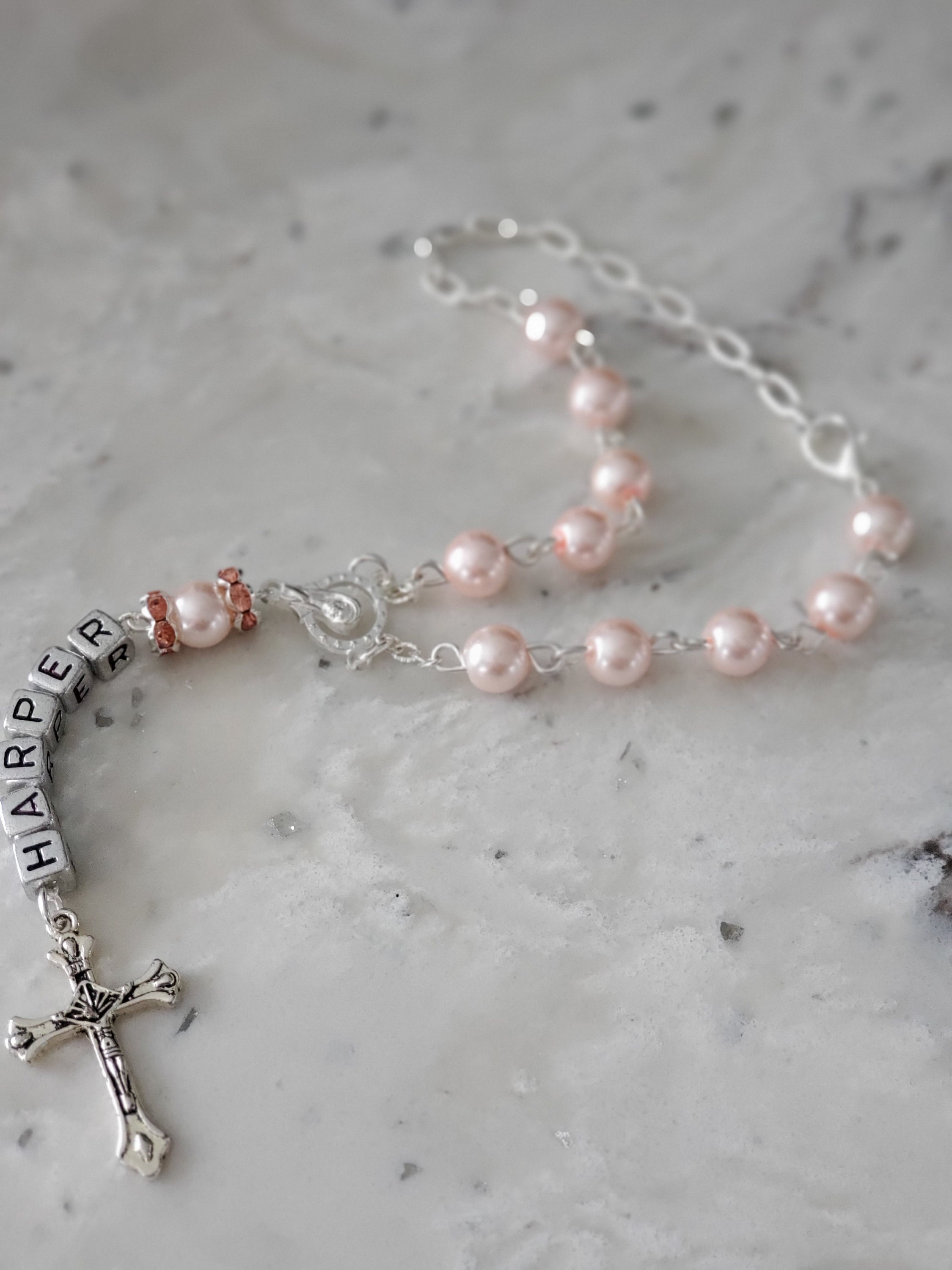 Personalized Rosary Baptism Rosary Baptism Gift Etsy Canada