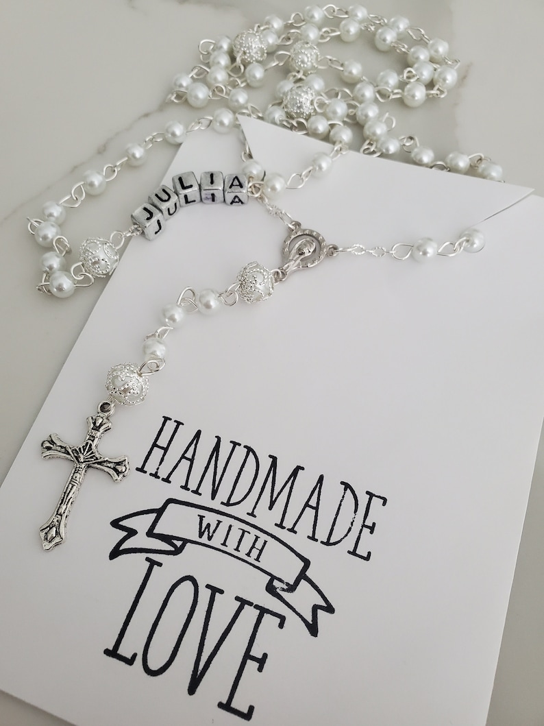 Personalized Rosary for First Communions, Confirmation, Baptism Gift, First Communion Rosary, Baptism Rosary Gift Rosaries 