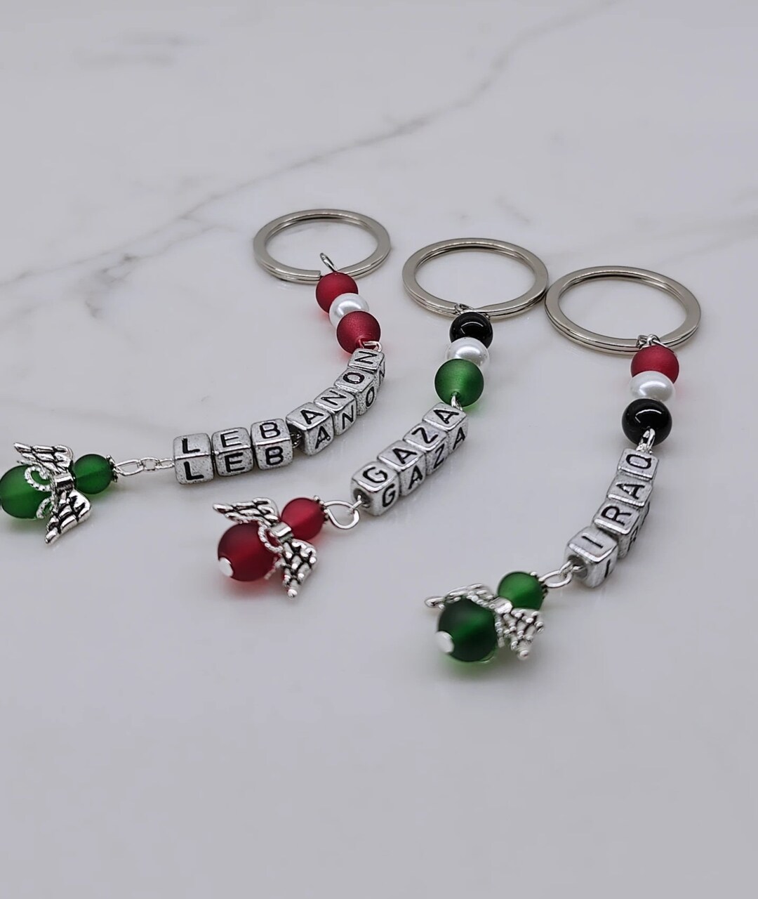 Palestine/gaza Keychain, Lebanon Keychain, Iraq Keychain, Personalized