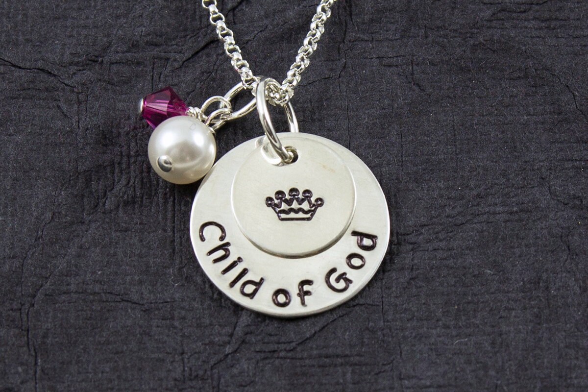 Child of God necklace princess necklace Baptism necklace Etsy