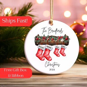 Family of 4 Christmas Ornament, Personalized Family Ornament, Family Ornament 2025, Custom Family Christmas Ornament Family of Four Ornament