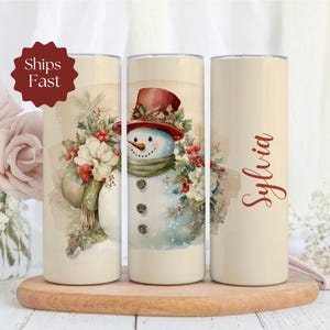 Christmas Tumbler, Christmas Tumbler Gift, Personalized Christmas Tumbler, Custom Christmas Mug, Personalized Holiday Mugs, Snowman Tumbler