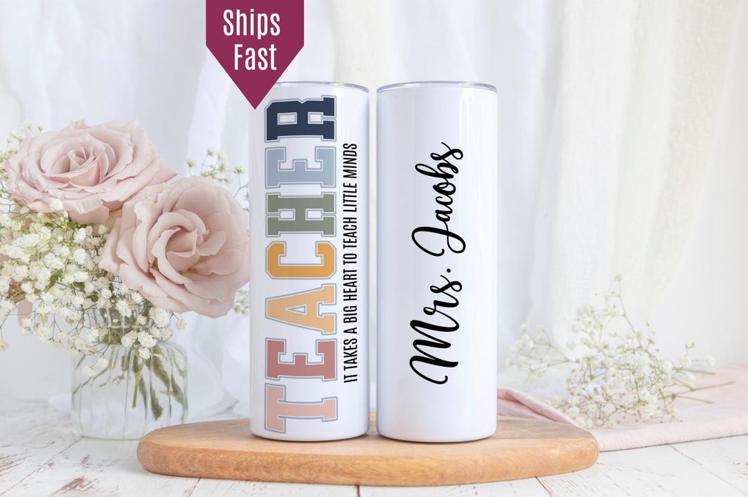 Personalized Teacher Tumbler: Stainless Steel Appreciation Gift - Etsy