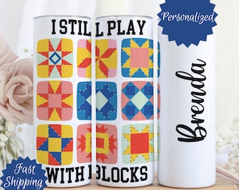 Quilting Gifts, Personalized Tumbler Gift for Quilter, Custom Quilt Retreat Gift, Funny Quilting Gift, Funny Gift for Sewing Lover