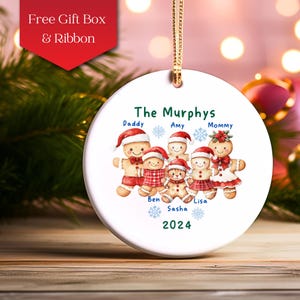 Family of 6 Christmas Ornament, Personalized Family Ornament, Family Ornament 2025, Custom Family Christmas Ornament, Family of Six Ornament