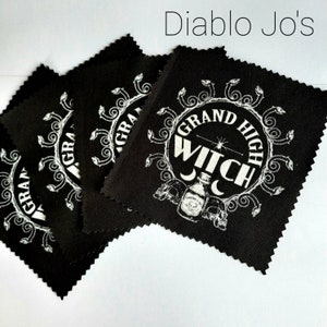 Grand High Witch Sew on Patch, screen printed jacket patch, witchcraft, horror