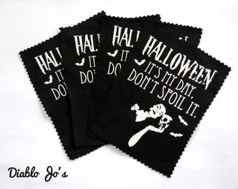 Halloween Vampira sew on patch, horror jacket screen printed patch