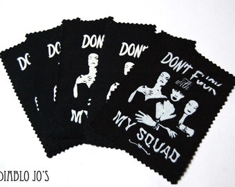 Horror Ladies, Girl gang, Squad, sew on patch, horror jacket screen printed, expletive