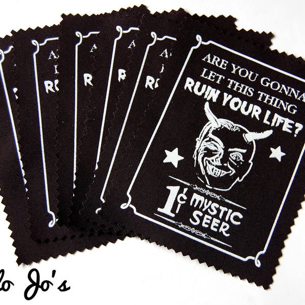 Mystic Seer Devil, Fortune teller sew on patch, horror jacket screen printed, Twilight zone