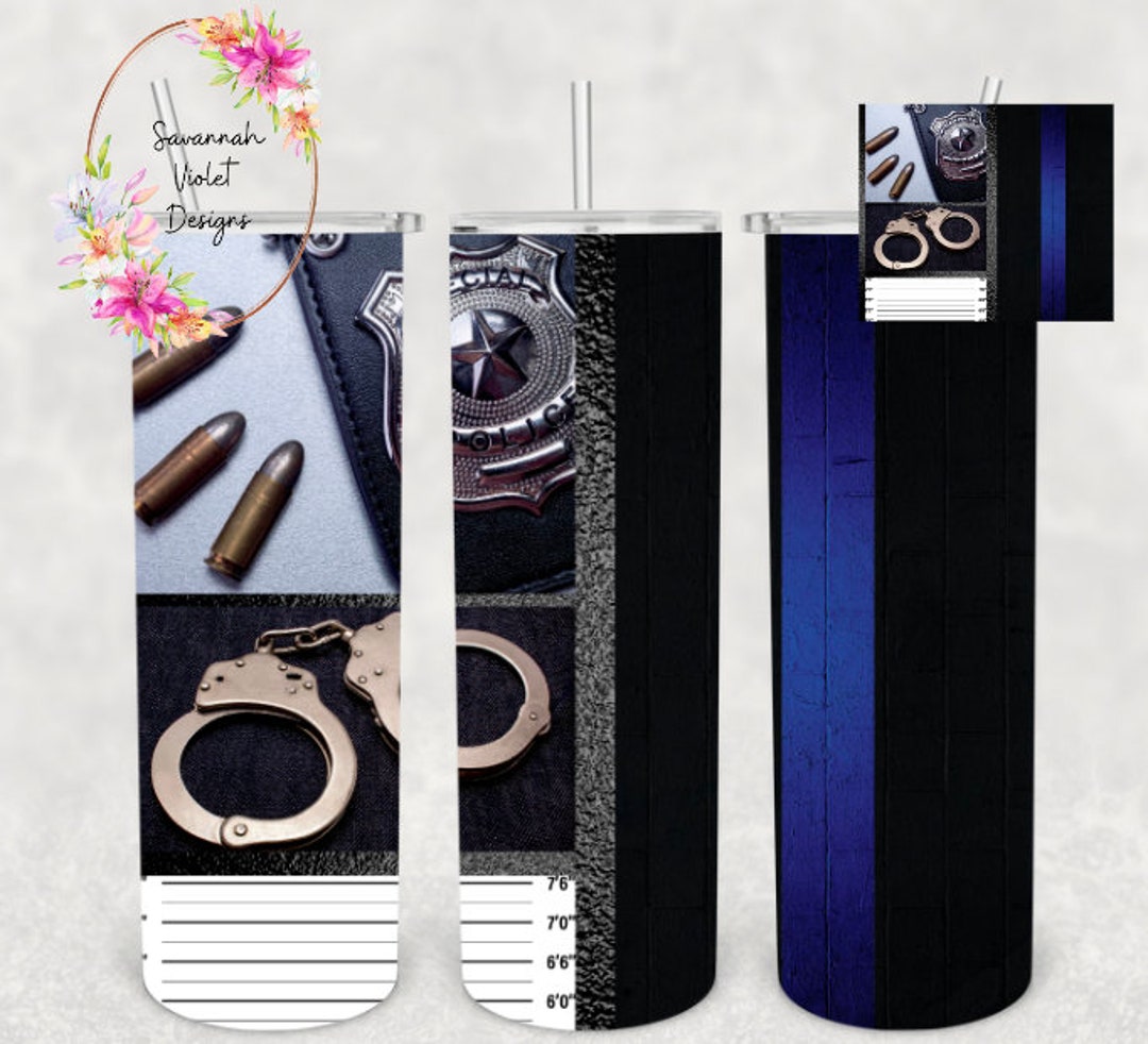 Thin Blue Line Police Handcuffs Badge Sublimation Design Etsy