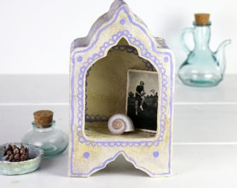 Altar Santuario Altar Gres Terroso Beige y Lavanda