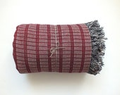 Linen blanket - throw blanket - plaid - bedspread - bed cover - beach blanket - picnic blanket