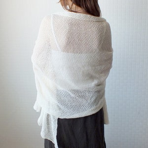 White Knit Shawl