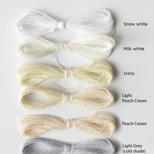 Vintage Style Knit Shawl, Lace Linen Wedding Shawl Snow White, Milk, Ivory, Peach, Light Gray image 5