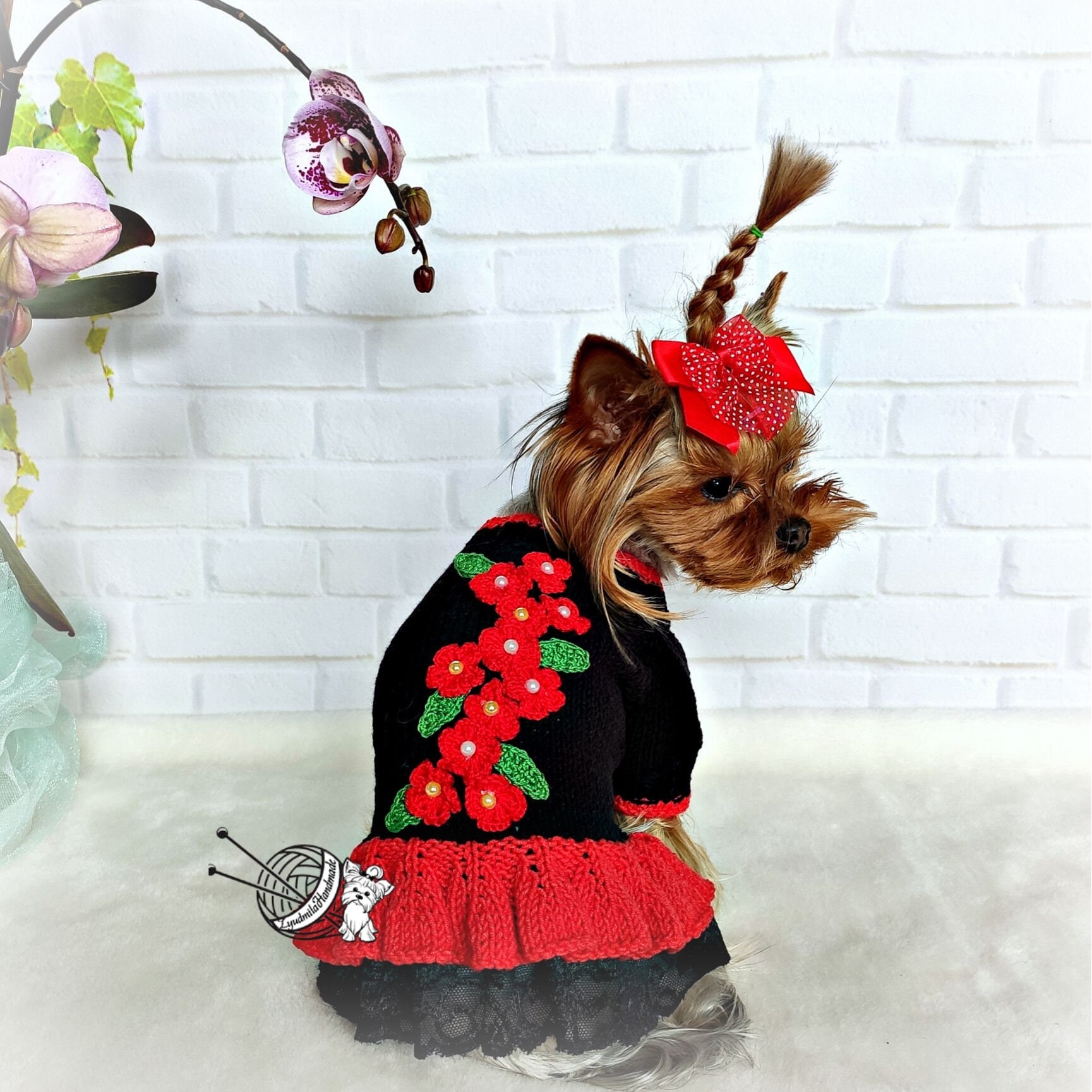 Dog sweater small yorkie dog clothes girl dog sweater dog Etsy