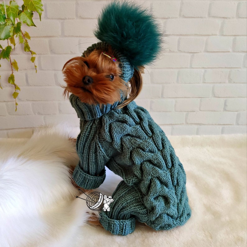 Knit sweater small dog yorkie clothes dog sweater dog Etsy