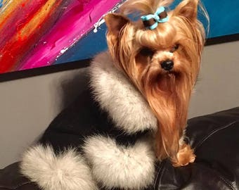 Knitted Dog Jumpsuit for Small Dogs, Cashmere Dog Overall, Handmade Designer Pet Clothing