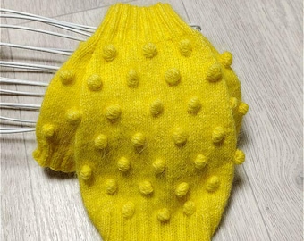 Suéter amarillo para perros pequeños, suéter de punto de angora para perros, suéter diminuto para cachorros de Yorkshire Terrier y Chihuahua.