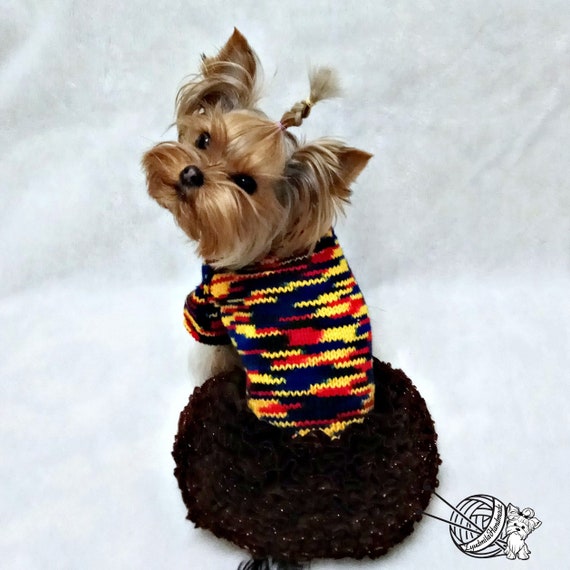 Dog clothes Sweater for dogs Dog dress Small dog dress Knitted clothes for dogs and cats on request Chihuahua clothing York clothes
