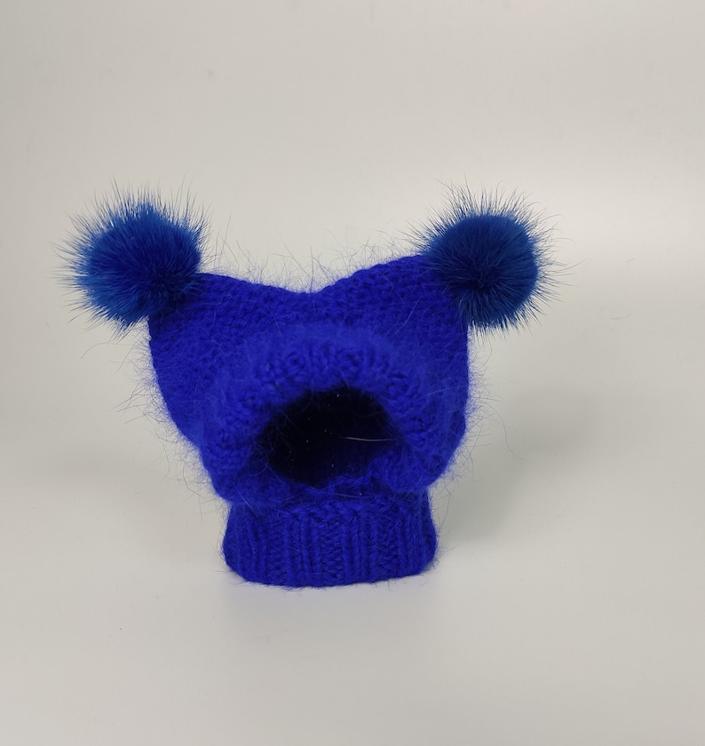 Pink Knitted Dog Hats Dog Pom Pom Hat Puppy Hat Caps for Etsy