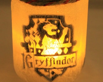 Gryffindor House Lighted Jar, Hogwarts Decor