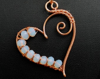 Heart Wire Wrapped Pendant